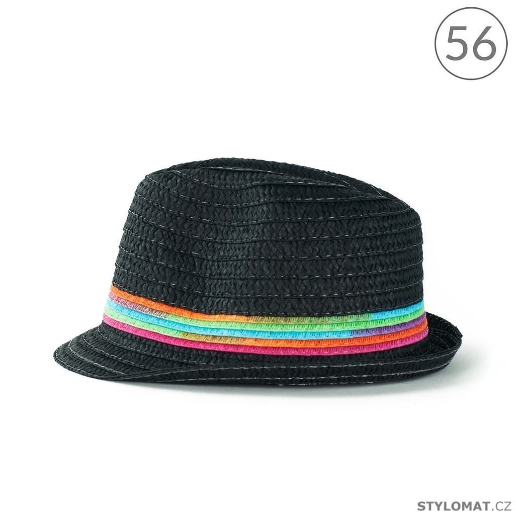 Klobouk na léto s barevnými pruhy černý - Art of Polo - Pánské klobouky a  kšiltovky