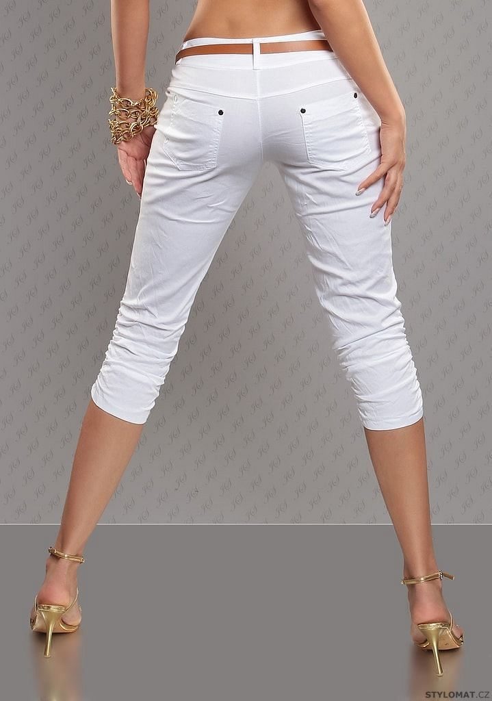 Dámské bílé capri kalhoty - Koucla - Volnočasové kalhoty