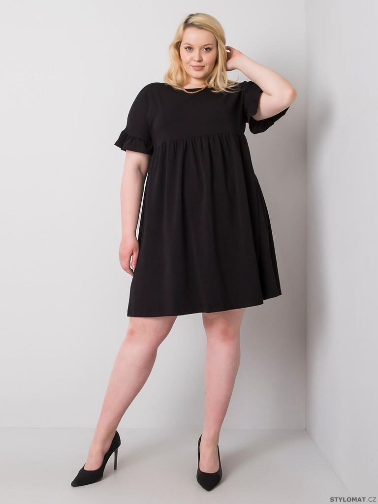 Černé bavlněné šaty plus size - Stylomat.cz - Šaty a sukně