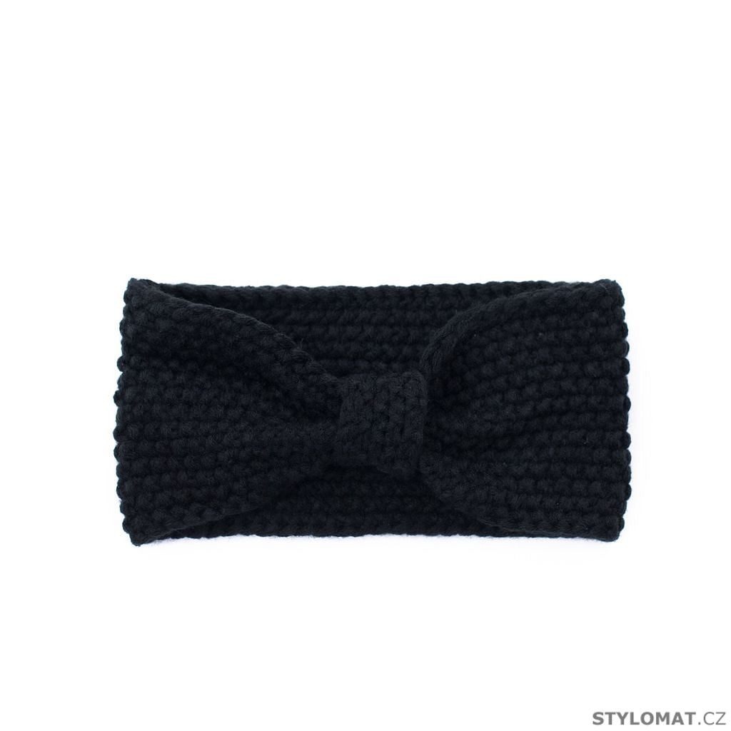 Pletená teplá dámská čelenka černá - Art of Polo - Čelenky