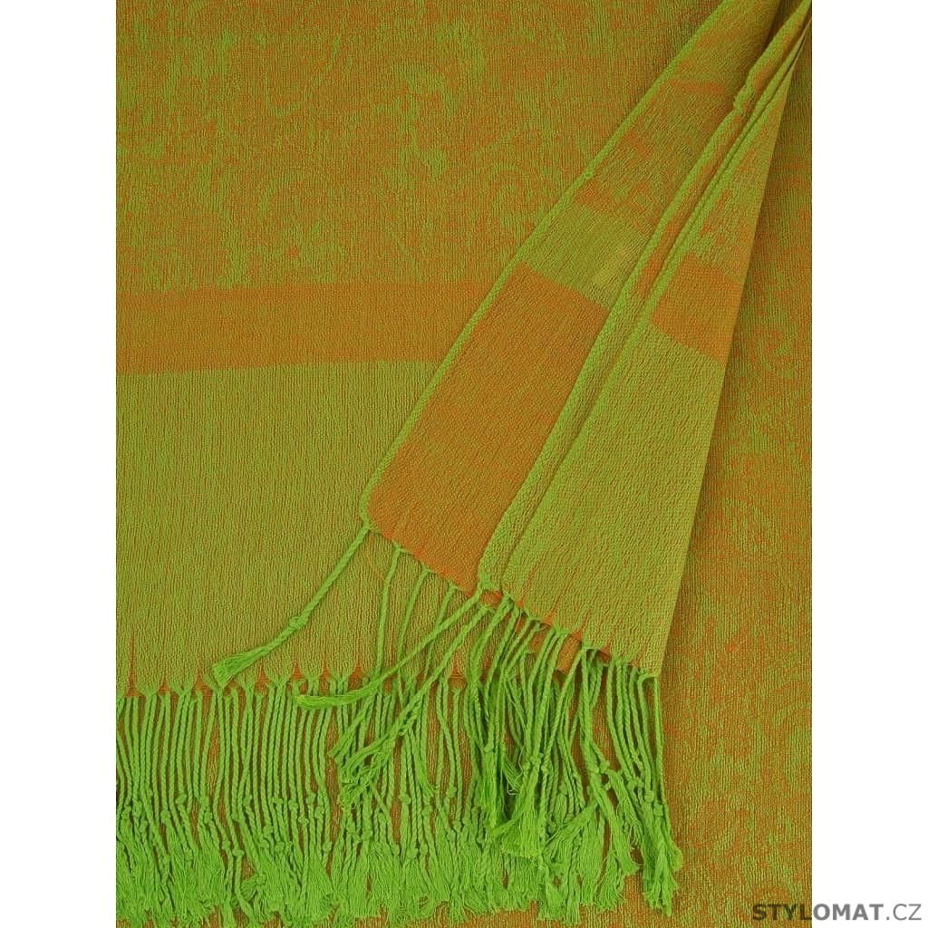 Dámský zelený šál s orientálním vzorem - Art of Polo - Dámské šátky a šály