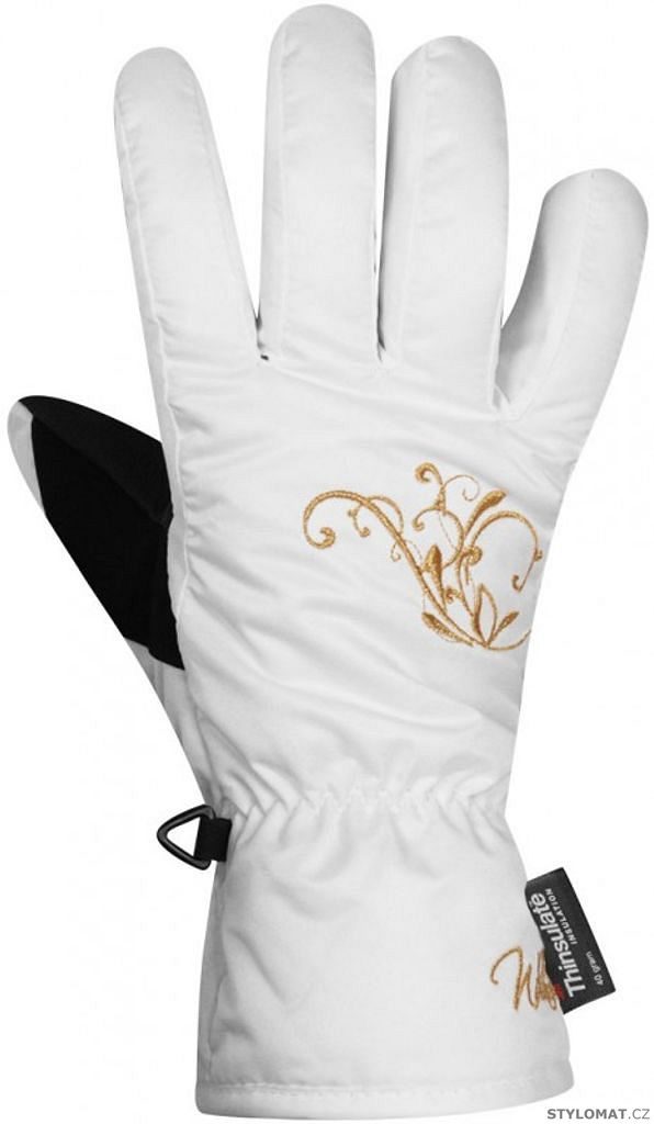 Willard dámské bílé lyžařské rukavice s výšivkou - Redial - Sportovní  kalhoty a tepláky