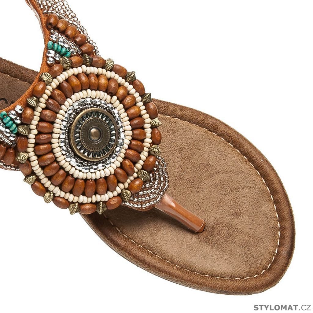 Indiánské sandálky hnědé - Veranice - Sandále