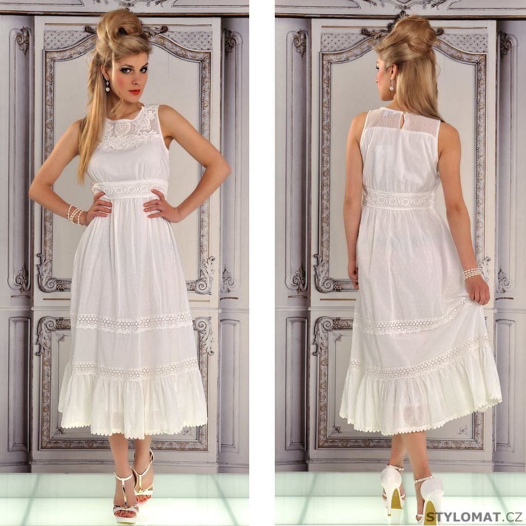 Dlouhé bílé romantické šaty - Fashion - Dlouhé letní šaty