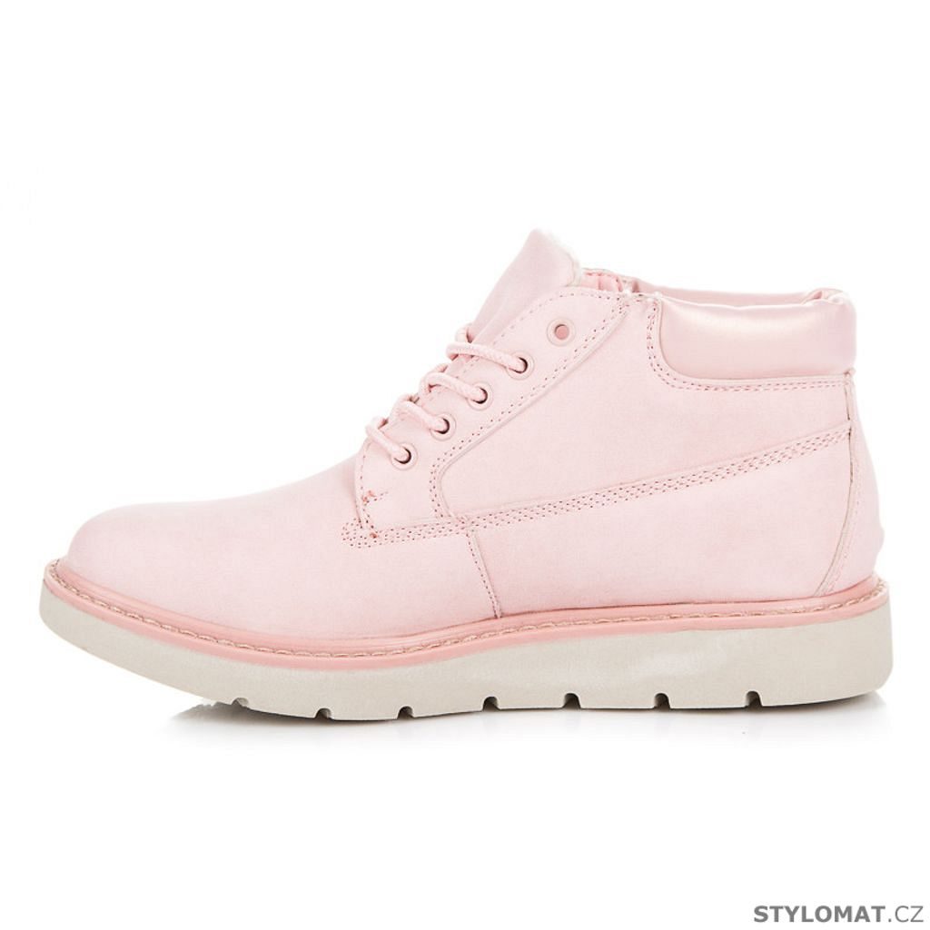 Kotníkové boty na platformě růžové - VICES - Kotníčkové boty
