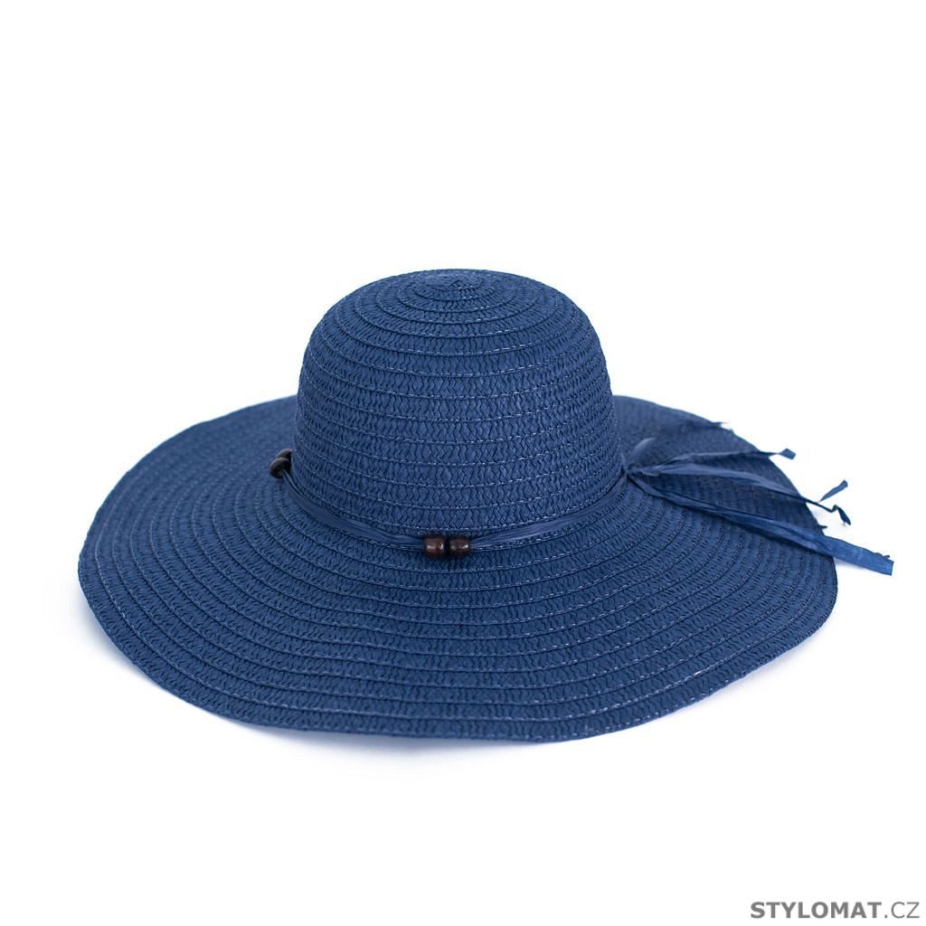 Modrý klobouk se širokou krempou - Art of Polo - Dámské letní klobouky