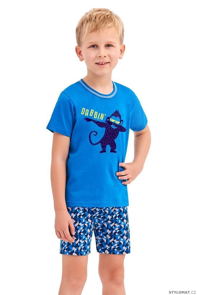 Chlapecké pyžamo Damian modré opice - Taro - Dětská pyžama a noční košile