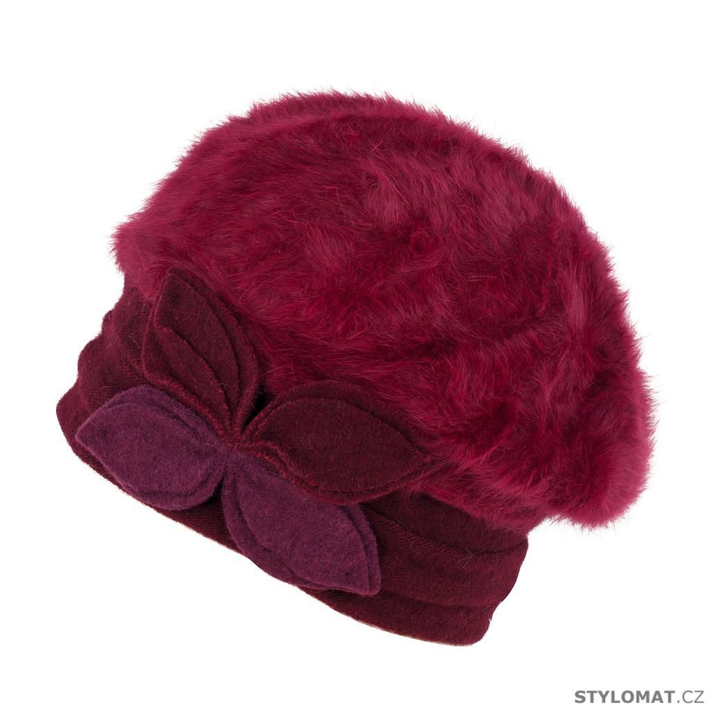 Angorská čepice růžovočervený - Art of Polo - Teplé čepice (zimní)