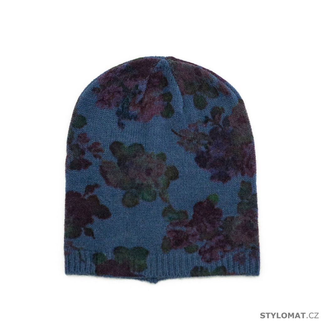 Čepice s květinovým potiskem modrá - Art of Polo - Tenké jarní čepice