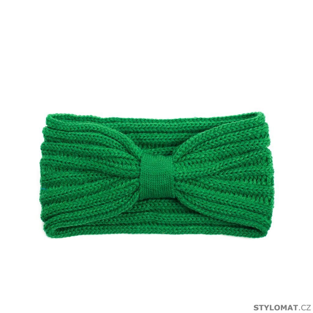 Podzimní pletená čelenka zelená - Art of Polo - Čelenky