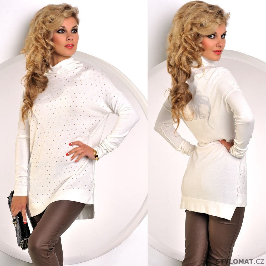 Bílý kašmírový svetr - Fashion - Svetry