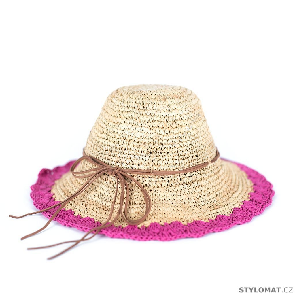 Přírodní klobouk Babí léto s fuchsiovým okrajem - Art of Polo - Dámské  letní klobouky
