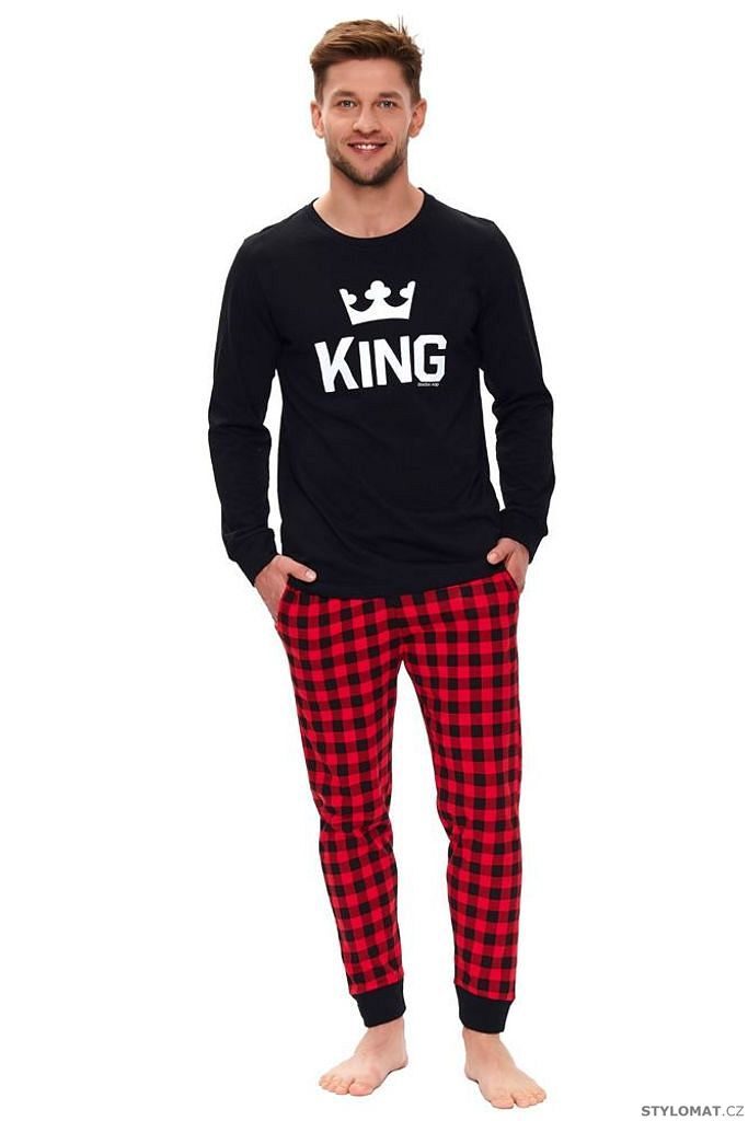 Pánské pyžamo King černé - DN Nightwear - Pyžama