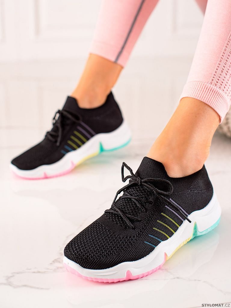 Sportovní boty na barevné platformě - Trendi - Tenisky