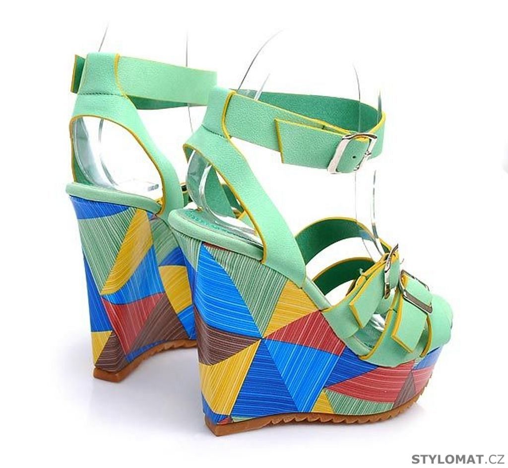 Zelené extravagantní sandále - SNZ WOMAN - Sandále