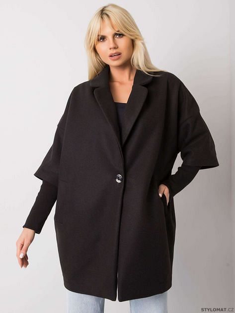 Černý kabát nadměrné velikosti - Stylomat.cz - Bundy, kabáty a vesty