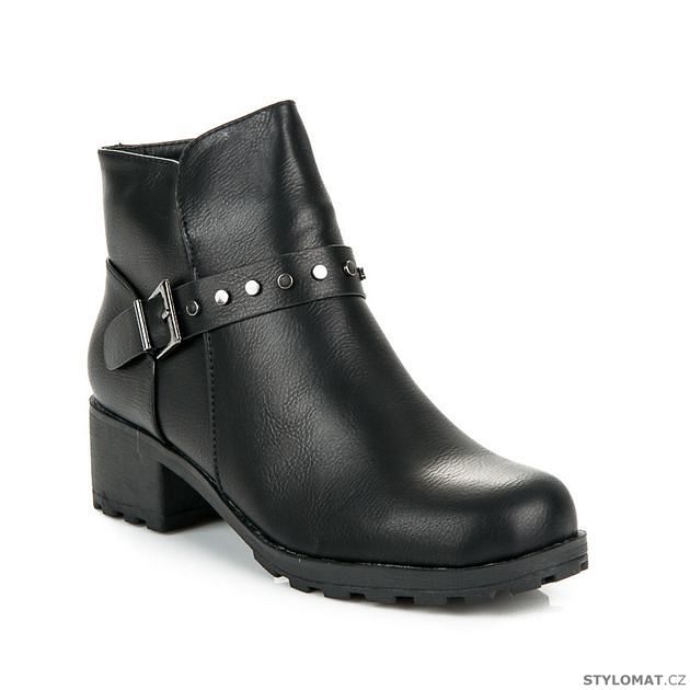 Klasické dámské kotníkové boty černé - jiny - Kotníčkové boty