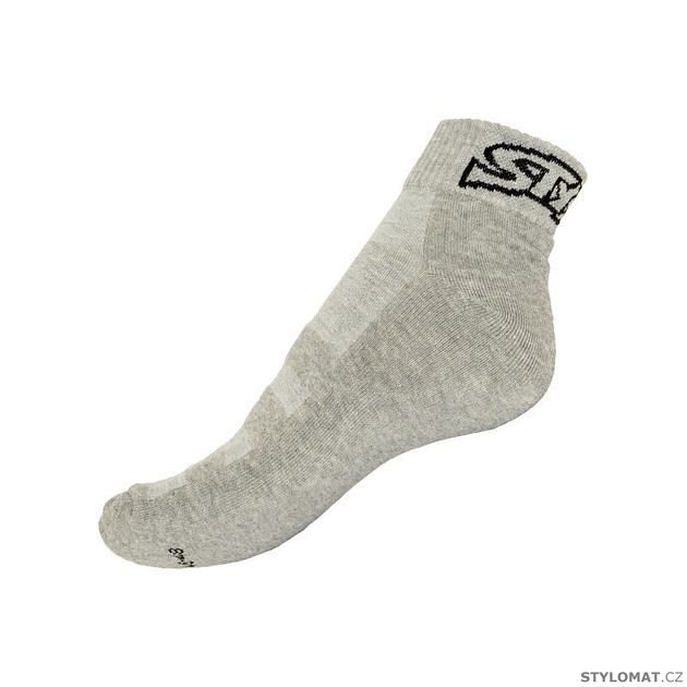 Ponožky Styx fit šedé s černým nápisem - Styx - Ponožky, návleky