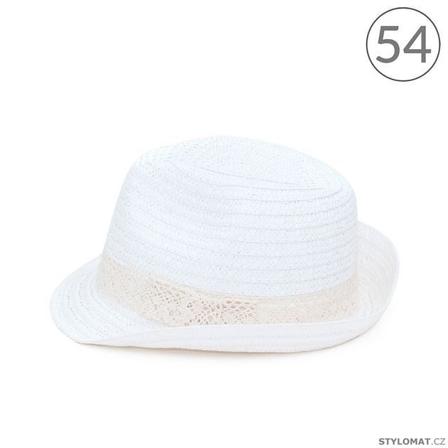 Trilby klobouk s krajkou v bílé barvě - Art of Polo - Dětské klobouky