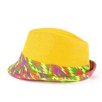 Trilby zigzag klobouk žlutý