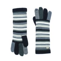 Barevné pruhované rukavice šedé