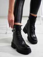 Černé dámské kotníkové boty shelovet