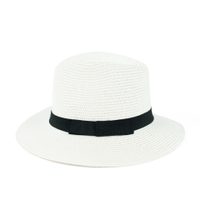 Letní klobouk typu fedora - bílý