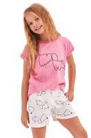 Dívčí pyžamo Hanička růžové dog - Taro - Dětská pyžama a noční košile