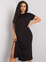 Černé basic šaty nadměrné velikosti