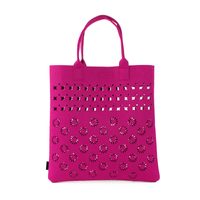 Módní filcový shopper bag růžový