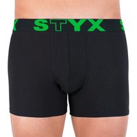 Pánské boxerky Styx long sportovní guma černé (U962)