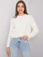 Smetanový pletený svetr