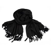Jednobarevný elegantní šátek černý