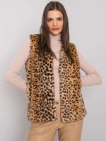Dámská vesta leopard béžová