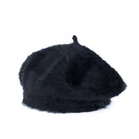 Zimní černý baret
