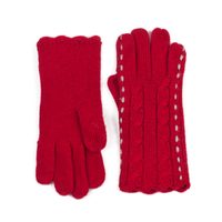 Proplétané rukavice červené