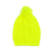 Neonově žlutá pletená čepice