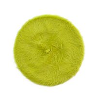 Zelený angorský baret s dlouhým vlasem