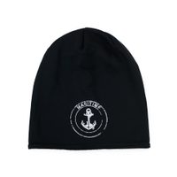 Tenká čepice s námořnickým motivem - černá