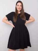 Černé bavlněné šaty plus size