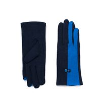 Dámské modré rukavice dvoubarevné