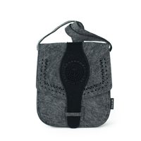 Filcová dvoubarevná kabelka černá