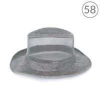 Stylový fedora klobouk šedý 58 cm