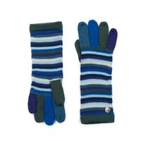 Barevné pruhované rukavice modré