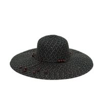 Letní klobouk s širokou krempou černý