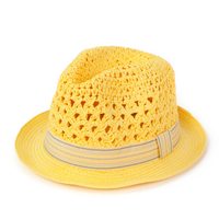 Měkký trilby klobouk žlutý