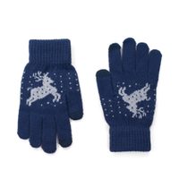 Modré rukavice se soby
