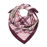 Klasický šátek s elegantními motivy - světle růžový