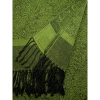 Dámský zelený šál s orientálním vzorem
