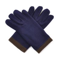 Kožíškové dvoubarevné rukavičky modročerné